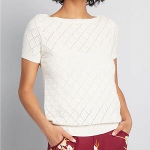 Jones New York signature cream sweater blouse